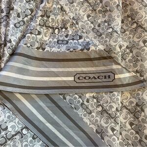 COACH Vintage Silk Bag Scarf All Over C Logo Bag Charm Handle Wrap